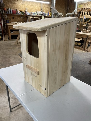 Barred owl nest box - box, (white