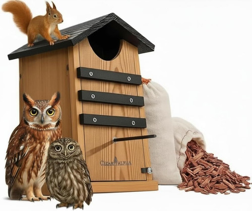 Cedar screech owl house box - cedar,